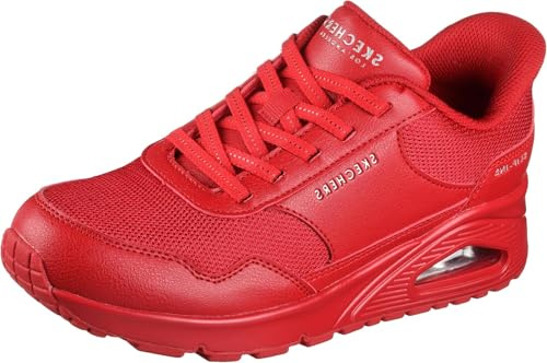 Skechers Men's Hands-Free Court Break Double Ventilated Trainers, Red Banksia, 4 UK