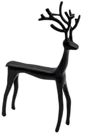 Lambert Giacco Rentier Weihnachtsdeko, Schwarz, H 30Cm