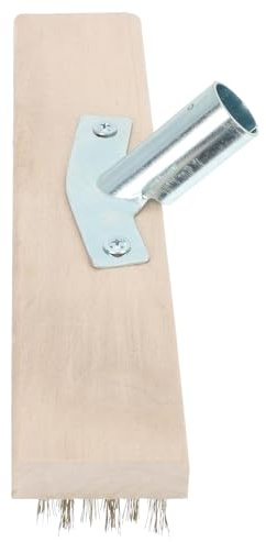 POPETPOP Unkrautbürste aus Stahldraht mit Holzgriff Moosentfernungsbürste für Garten und Hof Langlebige Reinigungshilfe zur Moos und Unkrautbeseitigung