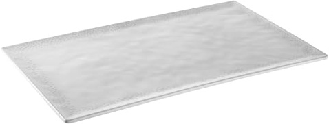 APS 85325 GN 1/1 Tablett FOOTMARK - Melamin, 53 x 32,5 cm, weiß/grau, GN System, spülmaschinengeeignet