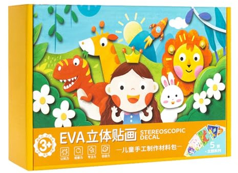 3D Tier Sticker Set - Tier Puzzle Schaumstoff Figuren, Lustiges DIY Bastelspiel Kinder, Förderung Kreativität Dekoration Schule Kunst Geburtstagsfeier | Spielerisches Lernset Für Zuhause Basteln