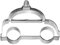 Birkmann 1010724810 Ausstechform, Polizeiauto, 7,5 cm, Kunststoff, Grau, 5 x 3 x 2 cm