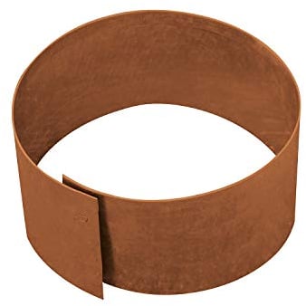 bellissa – Rasenkante Metall Corten-Stahl rund 30x13 cm - Baumring Rasenbegrenzung aus wetterfestem Material für saubere Rasen- & Beetabgrenzung - Beeteinfassung Pflanzring Kreis robust & langlebig