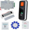 uoweky Biometric Fingerprint Access Control Kit RFID Reader +12V 3A Power + Exit +with 180kg Electric Magnetic Lock+10pcs Blue Keyfob for Gate Opener