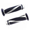 SFONIA 2pcs Motorrad Hand Griffe Lenkergriffe 22MM 7/8 Anti-Rutsch-Gummi Gasgriff Motorrad Universal für Motorrad-Roller Quad Cruiser Offroad (Silber)