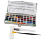 Paintersisters® Aquarell Malkasten, Farbkasten mit 50 Farbtönen und Wassertank-Pinsel im Metallkasten, Wasserfarben-Set mit 50 Näpfchen