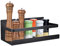 OIZEN Kühlschrank Regal Hängeregal für Kühlschrank Magnet Gewürzregal mit Ablage Küchenregal Küchen Organizer Aufbewahrung, Schwarz