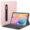 FINTIE Tastatur Hülle für Samsung Galaxy Tab S6 Lite 10,4 Zoll 2024/2022/2020 Tablet - Keyboard Cover mit Magnetisch Abnehmbarer Deutscher Bluetooth Tastatur, Roségold