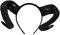 STOBOK Schaf Horn Stirnband Teufel Dämon Hörner Stirnband für Halloween Kostüm Cosplay Foto Requisiten (Schwarz)