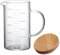 Tasse à Mesurer en Verre, Verre Doseur de Lait, Tasse Transparente à l'Échelle, Tasse à Mesurer Avec Couvercle, pour Jus, Lait et Pâtisserie (500 ML)