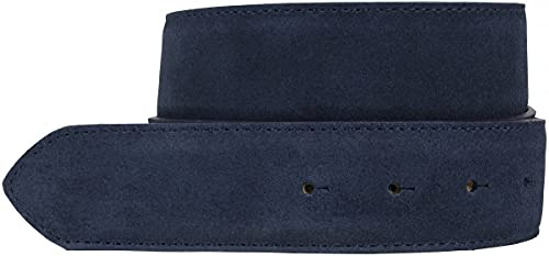 BELTINGER Wechselgürtel aus Veloursleder ohne Schnalle 4 cm | Druckknopf-Gürtel für Damen Herren 40mm | Wildleder-Gürtel 4cm