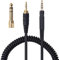Saipomor HD598 Coiled Cable with Lock Connector Replacement 1/8 and 1/4 to 2.5mm Male AUX Extension Cords Compatible with SENNHEISER HD518 HD558 HD598 HD569 HD579 HD599 HD598 SE Headphones