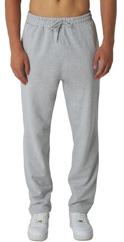 ROSS CAMP Pantaloni da Jogging da Uomo - Pantaloni Sportivi da Uomo Lunghi in Cotone, Pantaloni da Allenamento per Il Tempo Libero, Jogger da Viaggio Moderni (Grigio, M)