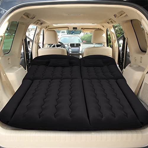 Sinbide Matelas Gonflable avec Pompe Intégrée, Auto-gonflage/dégonflage Rapide, Lit Gonflable avec revêtement Confortable, Idéal pour Voyager, Camping, Randonnée (Noir)
