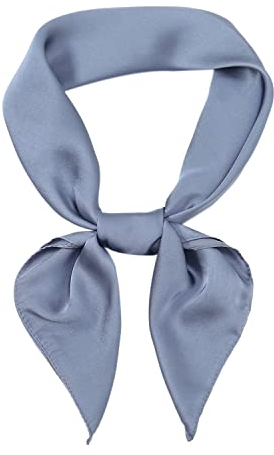 RIIQIICHY Seidentuch Blau Damen Bandana Kopftuch Sommer Schals & Tücher Haarschal Halstücher Quadrates 70x70cm