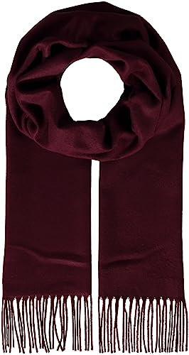 Giorgio Rimaldi Schal 30 x 180 cm - Weicher als Kaschmir - Schal einfarbig für Damen und Herren - Perfekt für Herbst und Winter Wine