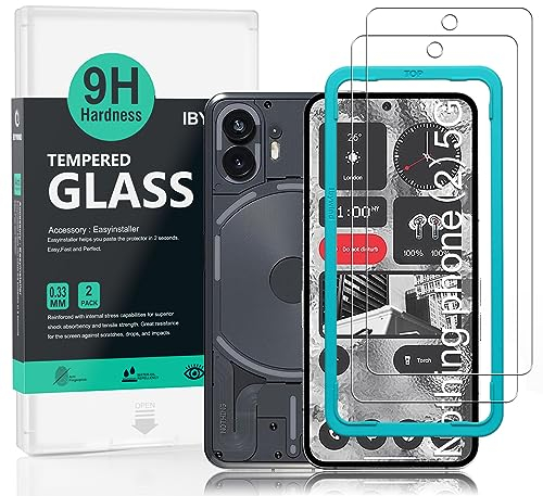 Ibywind Schutzfolie für Nothing Phone (2) 5G(6,7 Zoll),mit 2 Stück gehärtetem Glas[Fingerabdruckleser,keine Blasen], Transparent