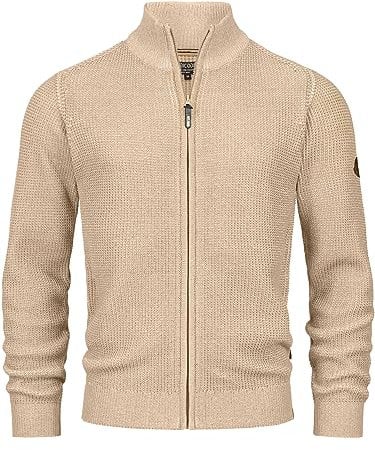 Indicode Hommes INLayton Cardigan | Gilet à col Montant Irish Cream M