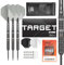 Target Darts Ares 23G Tungsten Steeldart Set - 9 Pro Grip Shafts - 9 Pro Ultra Flights - Darttasche, Dart Zubehör, Wolfram Dart Satz