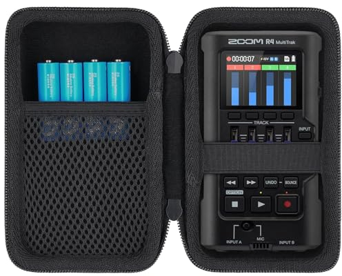 co2CREA Hart Reise Schutz Hülle Etui Tasche für Zoom R4 MultiTrak mobiler 4-Spur-Recorder, Nur Hülle