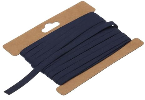 QUARKZMAN 1/4 Doppelt Gefaltetes Schrägband Baumwolle Kontinuierliches Bias Klebeband für Nähen Säumen Quilten Saum Binden Handwerk (Marine Blau 6 Yards)