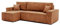 GREKPOL 244x145 Sofa mit Schlaffunktion (200x125) - Cord Sofa 3 Sitzer - Ziegelrot Ecksofa mit Schlaffunktion und Bettkasten - Schlafsofa mit Bettkasten - Couch