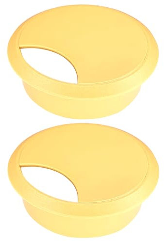 cyclingcolors 2X pasacables 70mm plástico Tapa Redondo Escritorio Mesa Mueble (Pino)