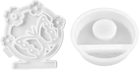 HANGSU Silikonform Schmetterling, Schmetterlings-Kerzenhalter-Formen mit Basis für die Herstellung von Kerzenhaltern, Teelichthaltern, Basteln, Ostern, Party-Dekorationen