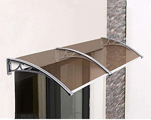 Vordächer, Fenster, Tür, Markise, Vordach, Regenschutz, Dachüberdachung für Garten, Terrasse, Veranda, Tür, Vordach im Freien (Farbe: Braun; Größe: 120 x 200 cm)