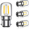 LumiGo 2W Ampoules LED B22 Blanc Chaud 2700K, T28 Mini ampoules à filament LED(15W Équivalent Ampoule), 150LM B22 Ampoule Baillonette Culot pour réfrigérateur, petite vitrine– Lot de 4