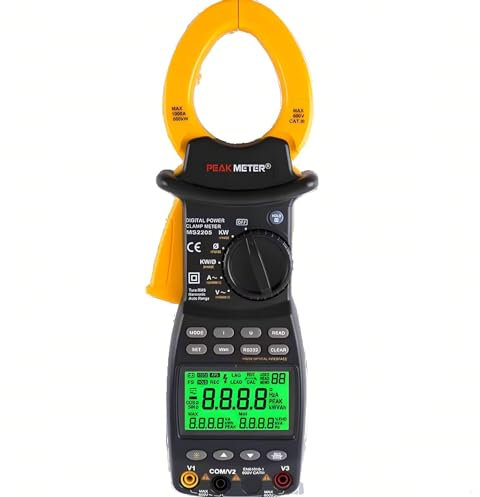 PEAKMETER MS2205 High Accuracy Digital Power Clamp Meter Three-phase power Current meter With 0.1-1000A Current Range