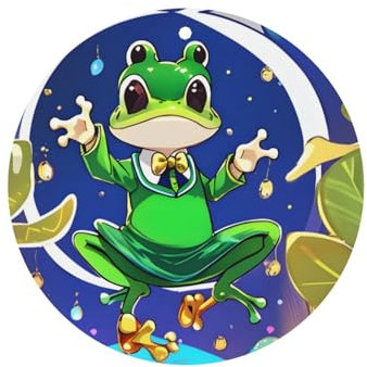 Aroma-Diffusor, Motiv: tanzender Frosch, runde Form, zum Aufhängen, Tablette, Auto-Innendekoration, Schrank, Schuhschrank, Dufterfrischer, 6 Stück