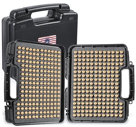 390Round 9mm Ammo Storage Case, Travel Safe/Home Storage/Safety Protection Ammo Box - for 9x19mm Parabellum/9mm Luger, 380ACP, 38 S&W, 356 TS&W,7.63mm Mannlicher,8mm Steyr,.357SIG