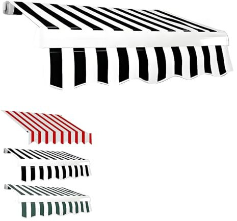 3/4/5 X 2 M Markisenstoff, Markisenbespannung Ersatzstoff, Wasserabweisend -Resistent, UV Beständig, Sonnenschutz Markisentuch, Markisenstoff Sonnenschutz Ersatz, (ohne Rahmen)(Frankreich,(13x6.5ft)4x