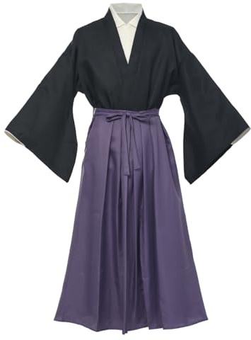 BPURB Kimono tradicional japonés Yukata Samurai Artes Marciales Hakama Uniforme Judo Aikido Kendo Bata Anime Cosplay