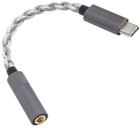 VBESTLIFE Adaptador de Audio DAC Balanceado USB Tipo C a 4,4 Mm, CX31993 USB C Macho a Conector para Auriculares HiFi Hembra de 4,4 Mm, para Teléfonos Portátiles y Dispositivos Tipo C