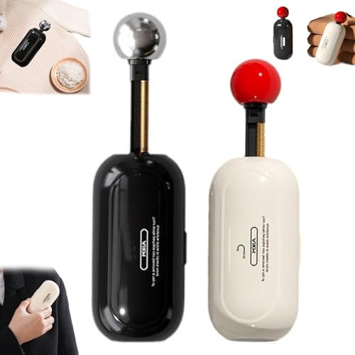 NAUXIU 2pcs Eptchn Handyroller,Enjoy Lint Roller,Enjoy Sticky Roller,kompakt Tragbar Fusselroller,Portable Lint Roller,2 In 1 Washable Reusable Lint Roller Scraper,Sticky Lint Roller Ball for Clothes