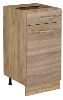 Vicco Küchenunterschrank R-Line, Schubladenschrank für die Küche, Sonoma, 40 cm ohne Arbeitsplatte