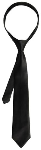 cravatta Donna Uomini Sciarpa sottile Lunga JK Uniforme Tinta unita Solida Formale nera