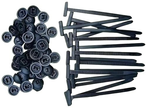 20pcs Nylon Universal Cable Tie Buckle, Heavy Duty Self-Locking Nylon Zip Ties Holder, Bumper Retainer Clips for Auto Fenders Trunks Engine Repairing Quick Fix and Hole Fastening