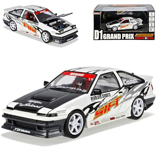 T*o*y*o*t*a Trueno Sprinter Ae86 Weiss Rennversion 1983 1/24 Hot Works Racing Modellauto Modell Auto Sonderangebot