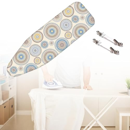 92x42cm Bügelbrettbezug Bügeltischbezug Hochtemperaturbeständig Für 81x30cm Bügelbrett Bezug Für Dampfbügelstation(Light yellow,147x51cm)