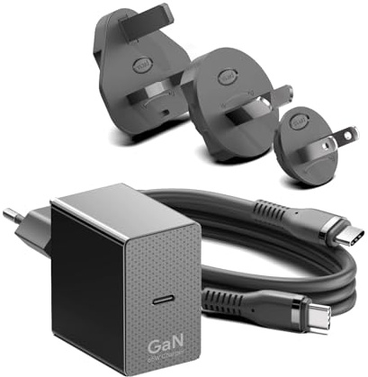 HKY USB C Ladegerät 65 W, Schnellladung PD3.0 PPS, GaN III mit geflochtenem Kabel 1,5 m – Soundboks Gen 4/GO, JBL Extreme 3 4, Sonos Roam 2, Marshall Emberton II, Soundboks Generation 4 Gen. 4 Gen4