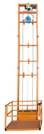 Plataforma de elevación eléctrica, montacargas monorraíl montado en pared, capacidad máxima de carga de 400/880 kg para un manejo eficiente de materiales