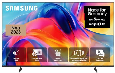 Samsung Mini LED M70H 4K 50 Zoll (125 cm), UHD Fernseher, Mini LED HDR für beeindruckende Details, Motion Xcelerator 144Hz, Dynamik Sound Pack, AI Companion für Fragen, kostenlos 900 Sender, Smart TV