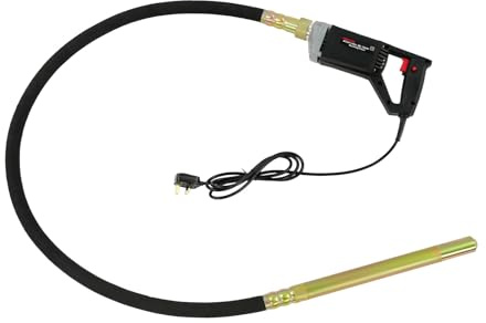 Handheld Concrete Vibrating Tool, 1500W Electric Concrete Vibrator, Cement Vibrator with Pure Copper Motor 4200RPM, 2m Shaft for Tamping Concrete Beams Slabs and Pedestals