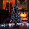 SHATCHI 4Ft/120cm Fibre Optic Christmas Multicolour Changing LED Decorations-Pre-Lit Green Artificial Xmas Tree Colourful Lights, PVC, 120 cm