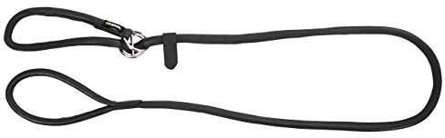 Kerbl Pet Round Leather Slip Leash Roma 170cm, 8mm, black