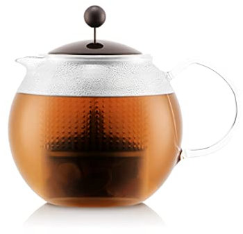 BODUM Assam 1823-451-Y21 Teapot with Glass Handle, Lid and Plastic Filter, 0.5 L