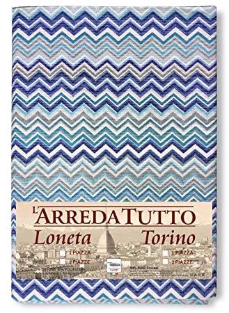 tex family Tagesdecke Gran Foulard Tagesdecke Sofaüberwurf Stoff Messori blau (260 x 280)